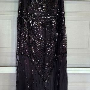 Black sequin gown size xl